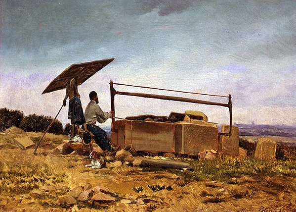 A kővágó (olaj, vászon) alkotó: Adolphe Martial Potemont