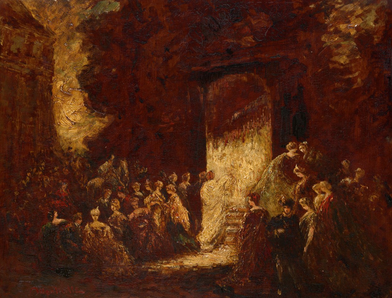 Délutáni buli, c. 1880. alkotó: Adolphe Monticelli