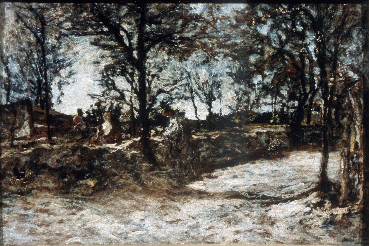 Tájkép. Fontainebleau, 19. század. alkotó: Adolphe Joseph Thomas Monticelli