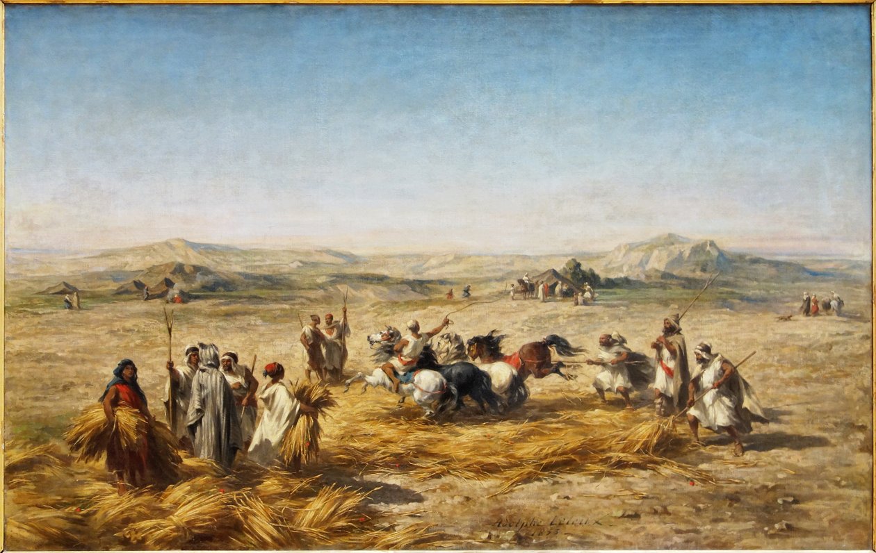 Francia: Búza kirakodása Algériában alkotó: Adolphe Pierre Leleux