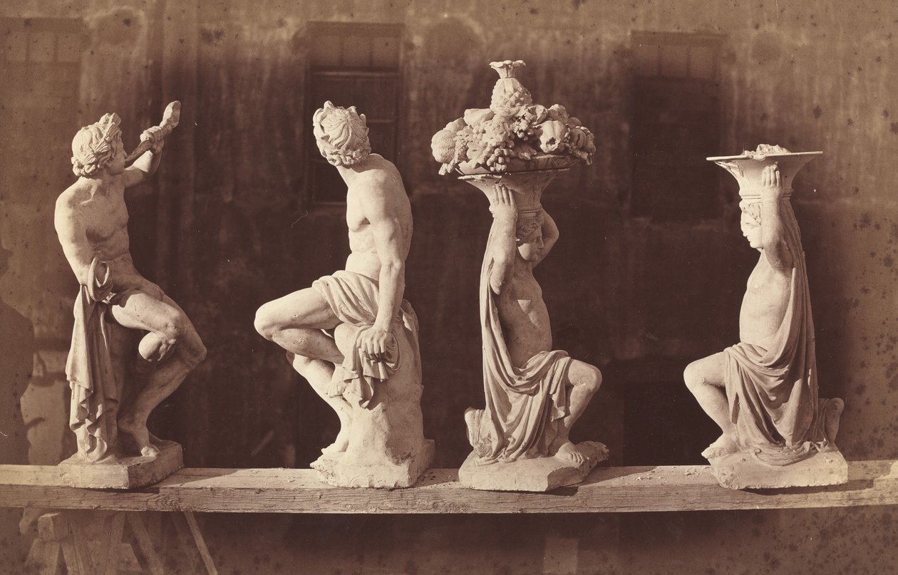 Négy szobor, c. 1868. alkotó: Adolphe Terris