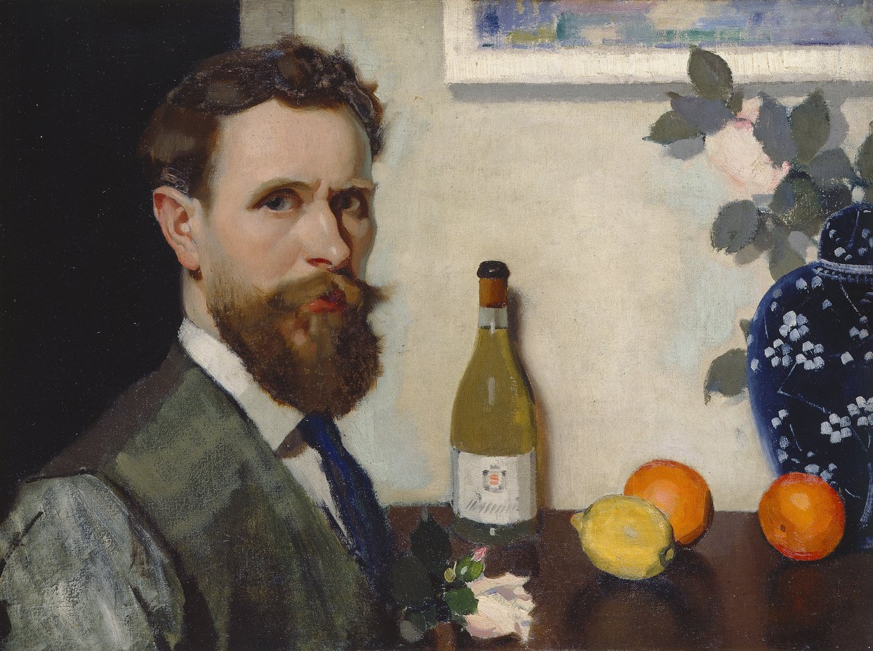 Self Portrait, c.1917 (oil on canvas) alkotó: Adolphe Valette