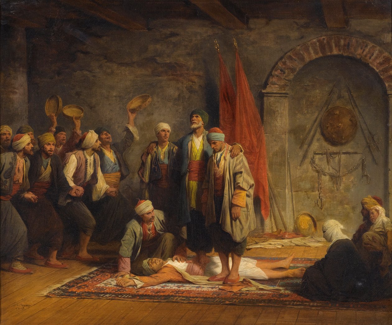 Rifai szufi szertartás, Yvon, Adolphe alkotó: Adolphe Yvon