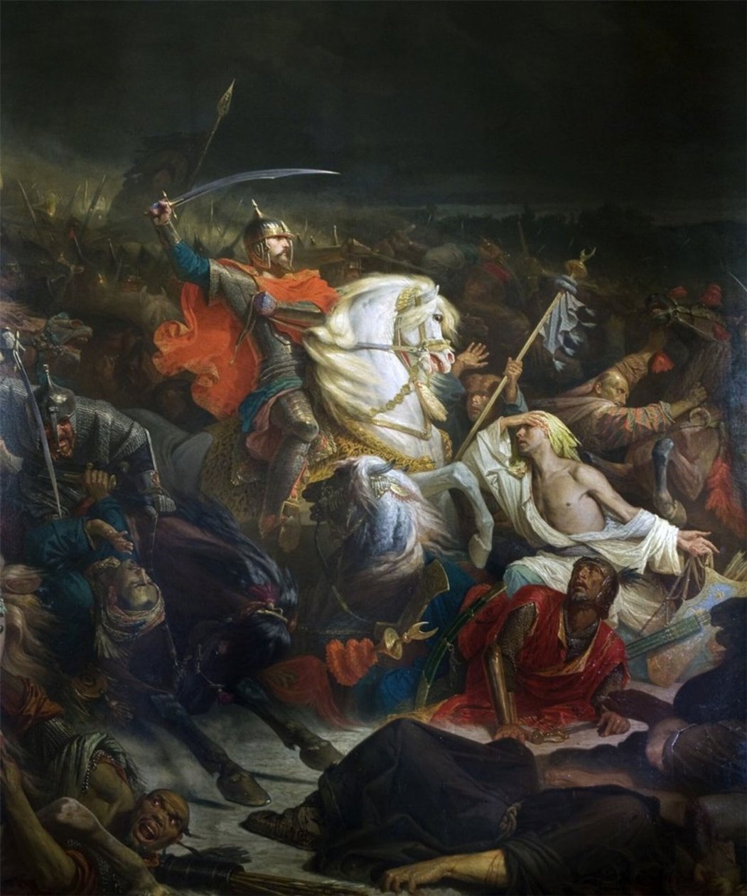 A kulikovói csata (1849) alkotó: Adolphe Yvon