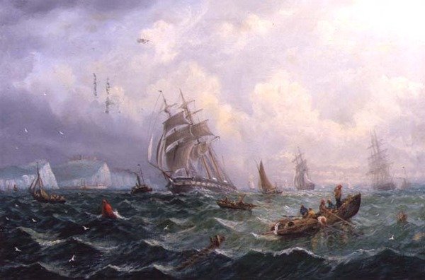 Szállítás a Scarborough-i Choppy Seas területén alkotó: Adolphus Knell