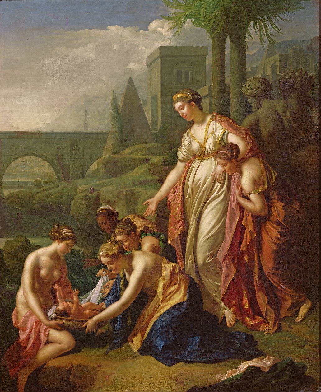 Mózes megmentve a víztől, 1722 alkotó: Adriaan van der Werff
