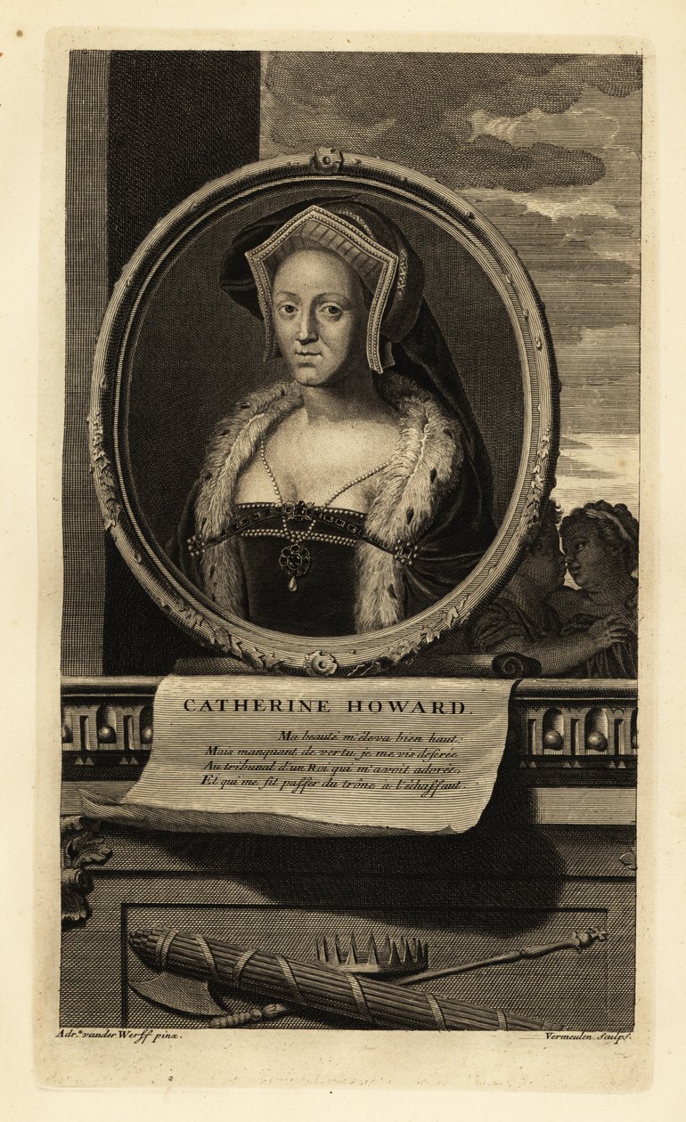 Catherine Howard (1528-1542) (metszet) alkotó: Adriaan van der (after) Werff