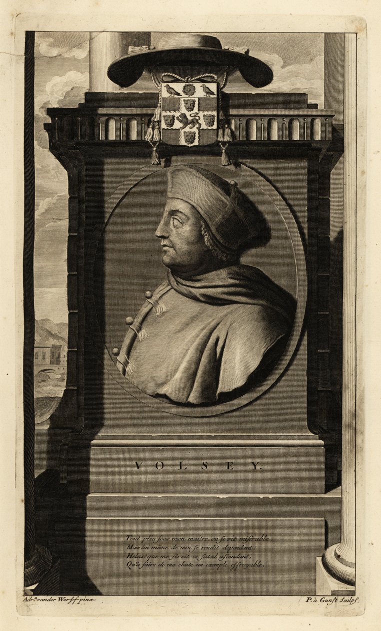 Thomas Wolsey (1473-1530) (metszet) alkotó: Adriaan van der (after) Werff