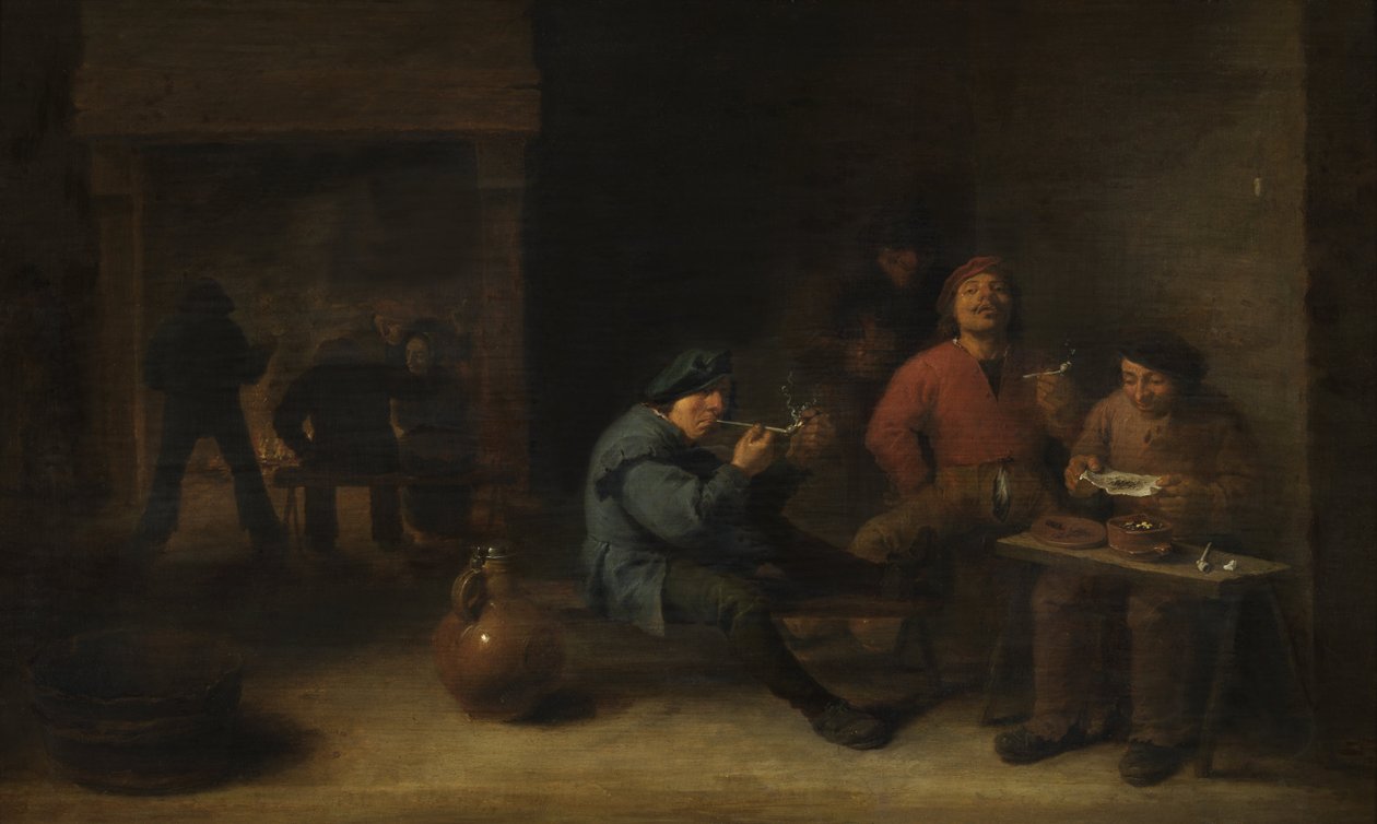 Dohányzók alkotó: Adriaen Brouwer