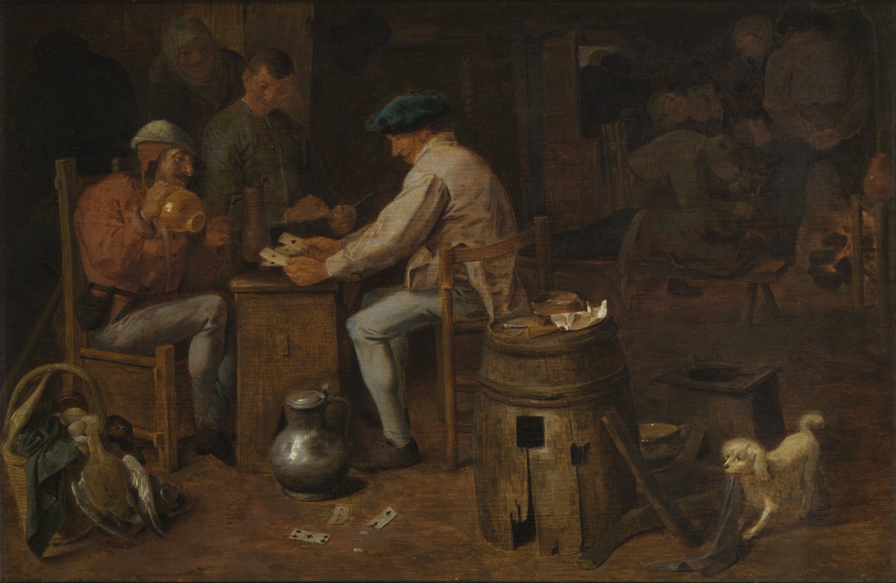 A kártyajátékosok alkotó: Adriaen Brouwer