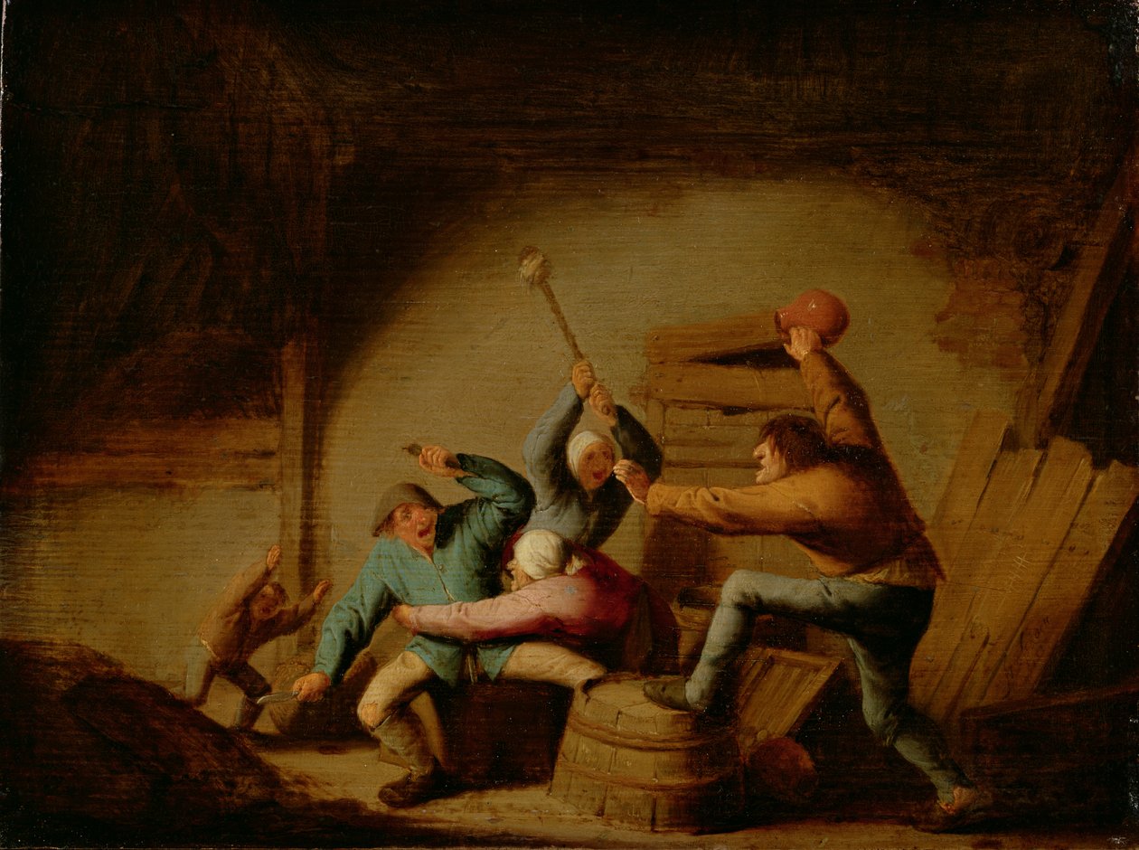 Harc alkotó: Adriaen Jansz. van Ostade
