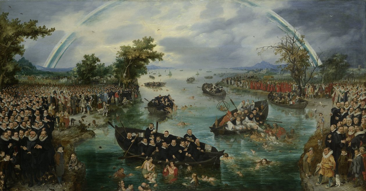 Lélekhalászat, 1614 alkotó: Adriaen Pietersz van de Venne