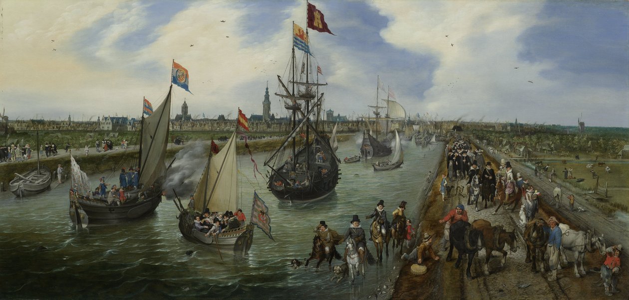 Egy méltóság távozása Middelburgból, 1615 alkotó: Adriaen Pietersz van de Venne