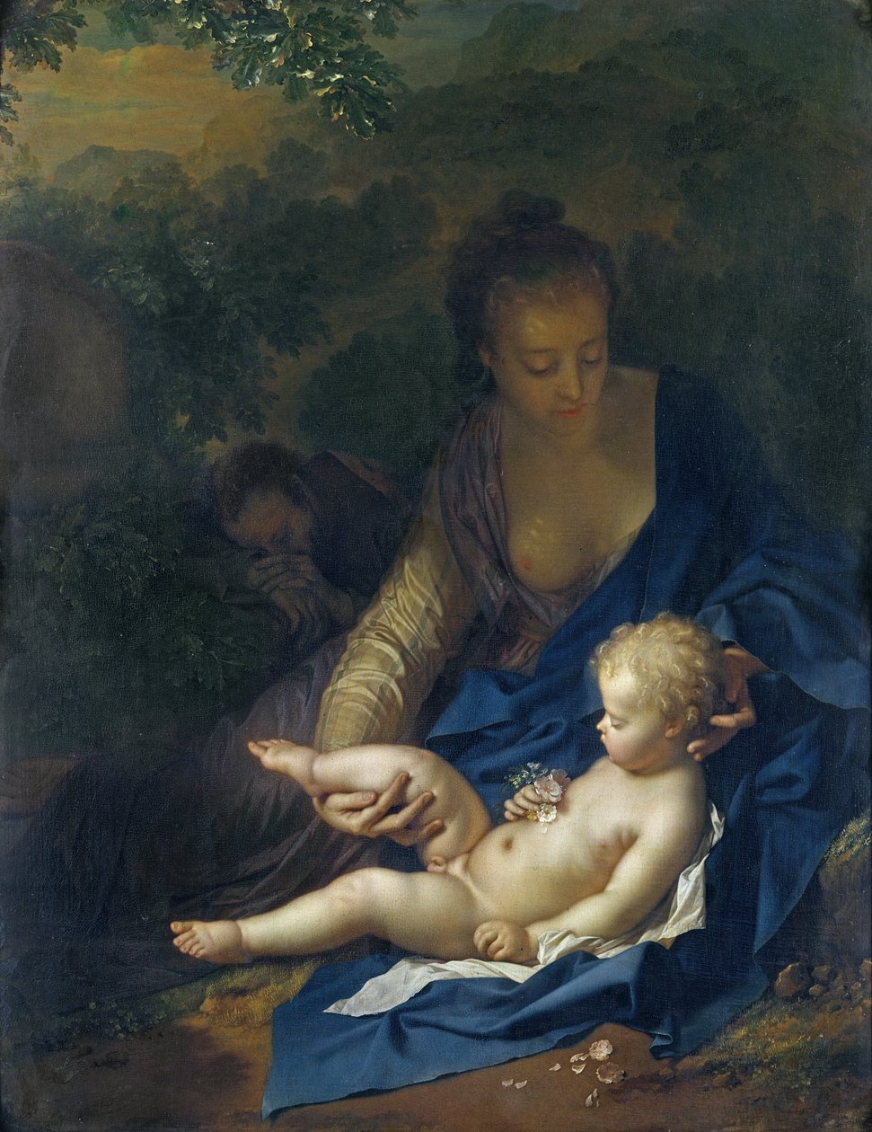 A többi az egyiptomi repülésen, 1706 (olaj a tölgyre) alkotó: Adriaan van der Werff