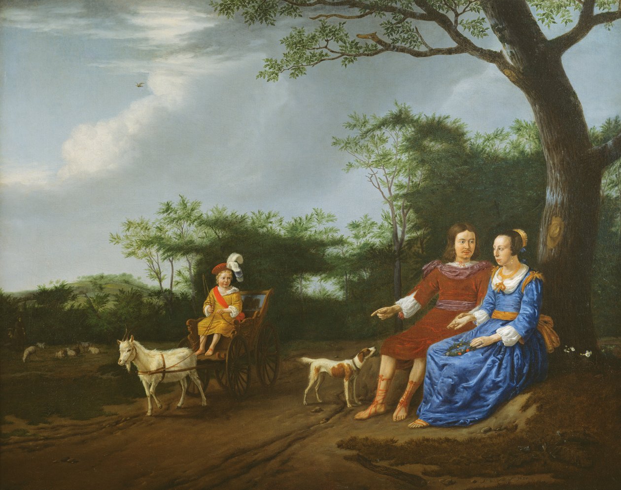 Családi csoport egy tájban, 1655 alkotó: Adriaen van de Velde