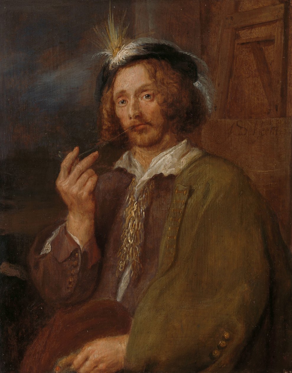 Egy festő pipázik alkotó: Adriaen Brouwer (follower of)