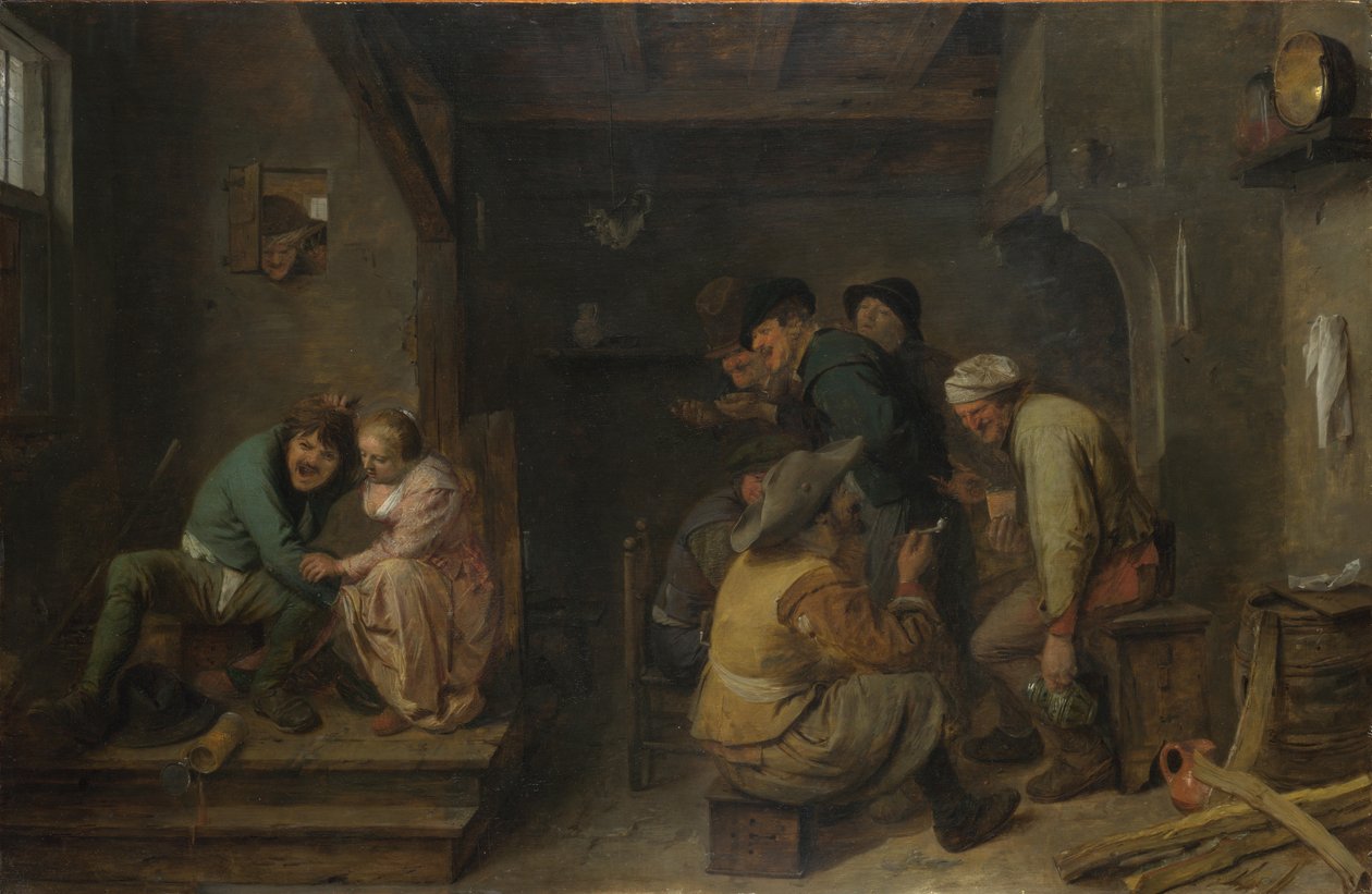 Taverna jelenet, c. 1635 alkotó: Adriaen Brouwer
