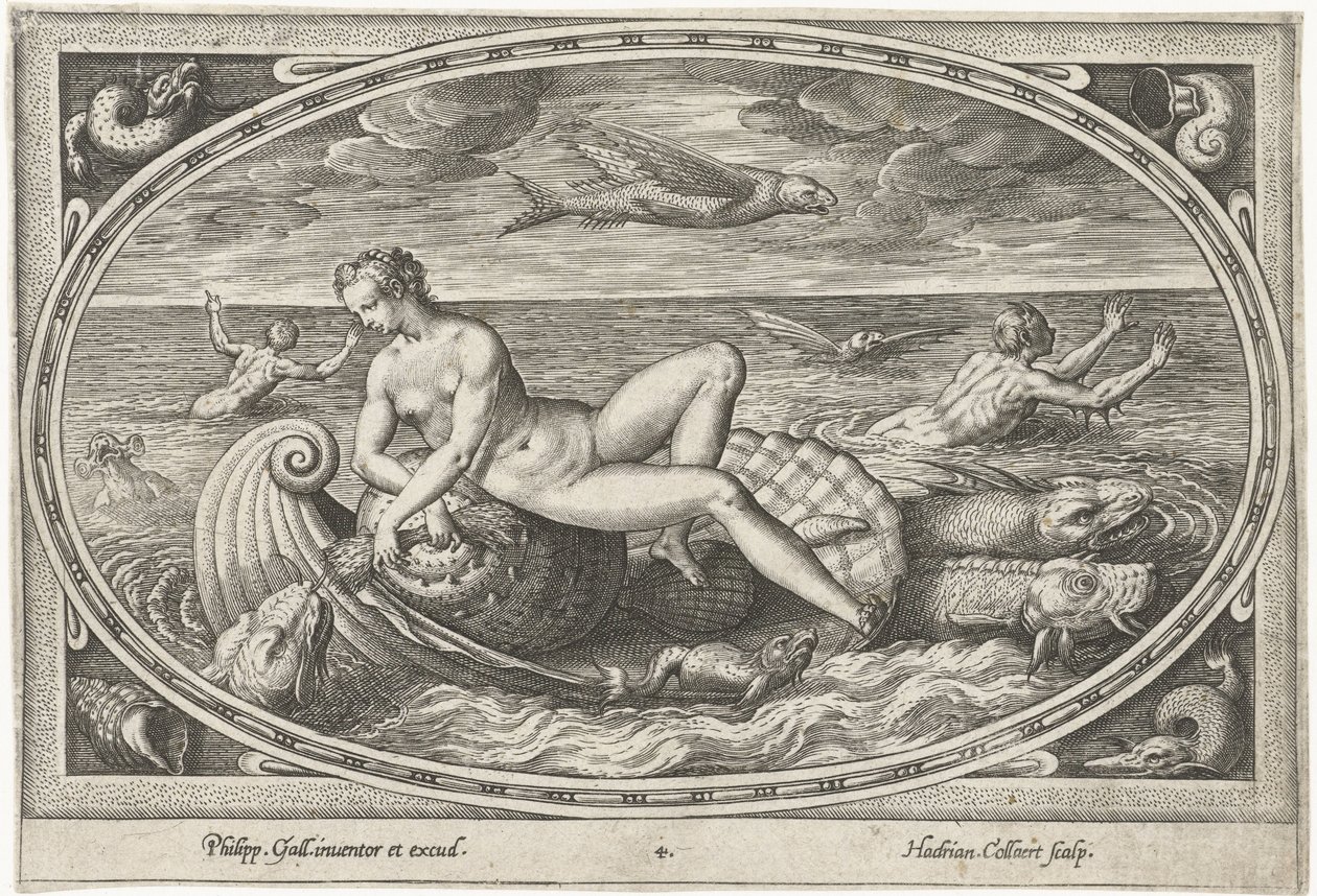 Galatea Zeegoden (sorozat címe) alkotó: Adriaen Collaert