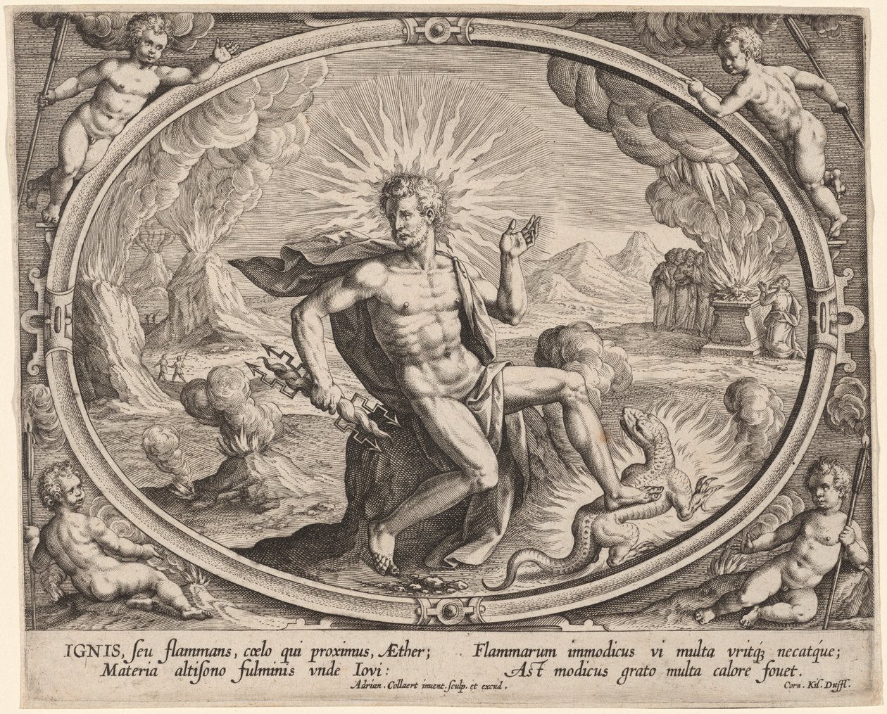Ignis (tűz) alkotó: Adriaen Collaert