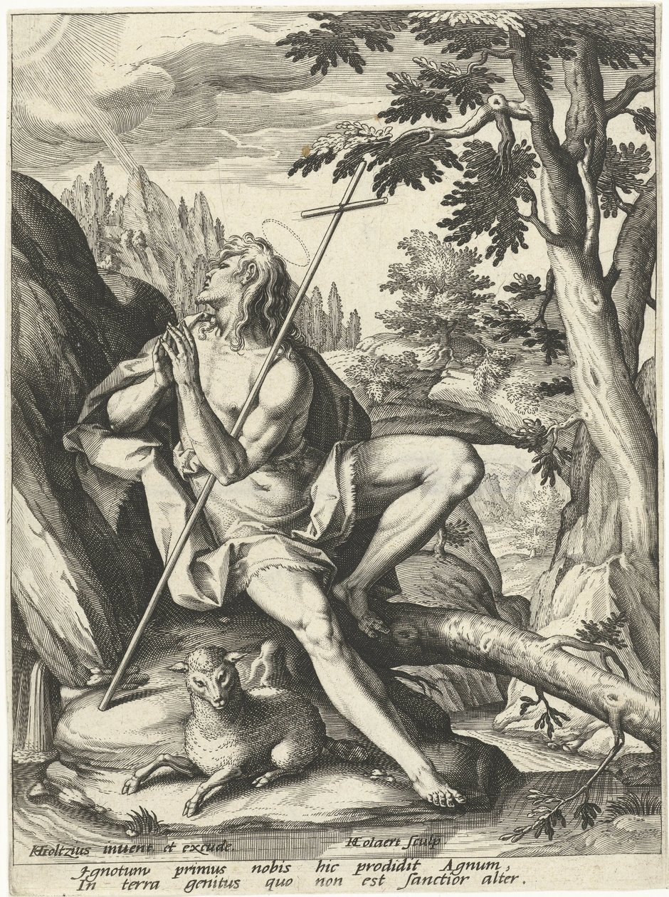 Keresztelő János alkotó: Adriaen Collaert
