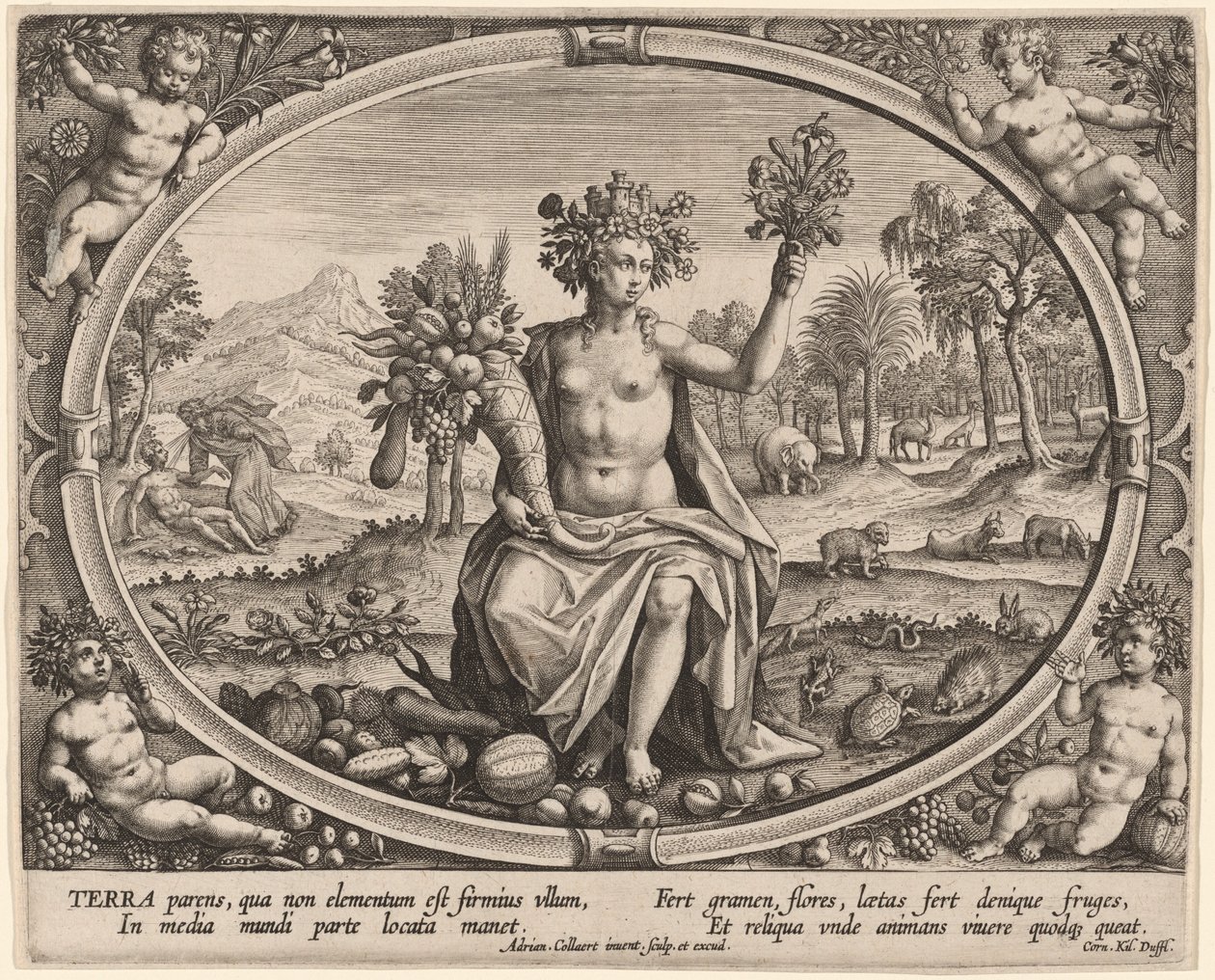 Terra (Föld) alkotó: Adriaen Collaert
