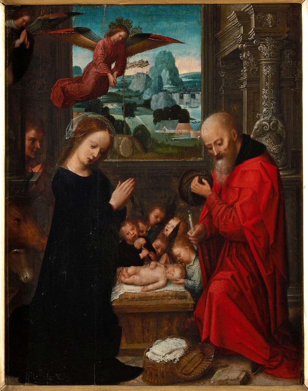Krisztus születése, kb. 1525-1550. alkotó: Adriaen Isenbrant