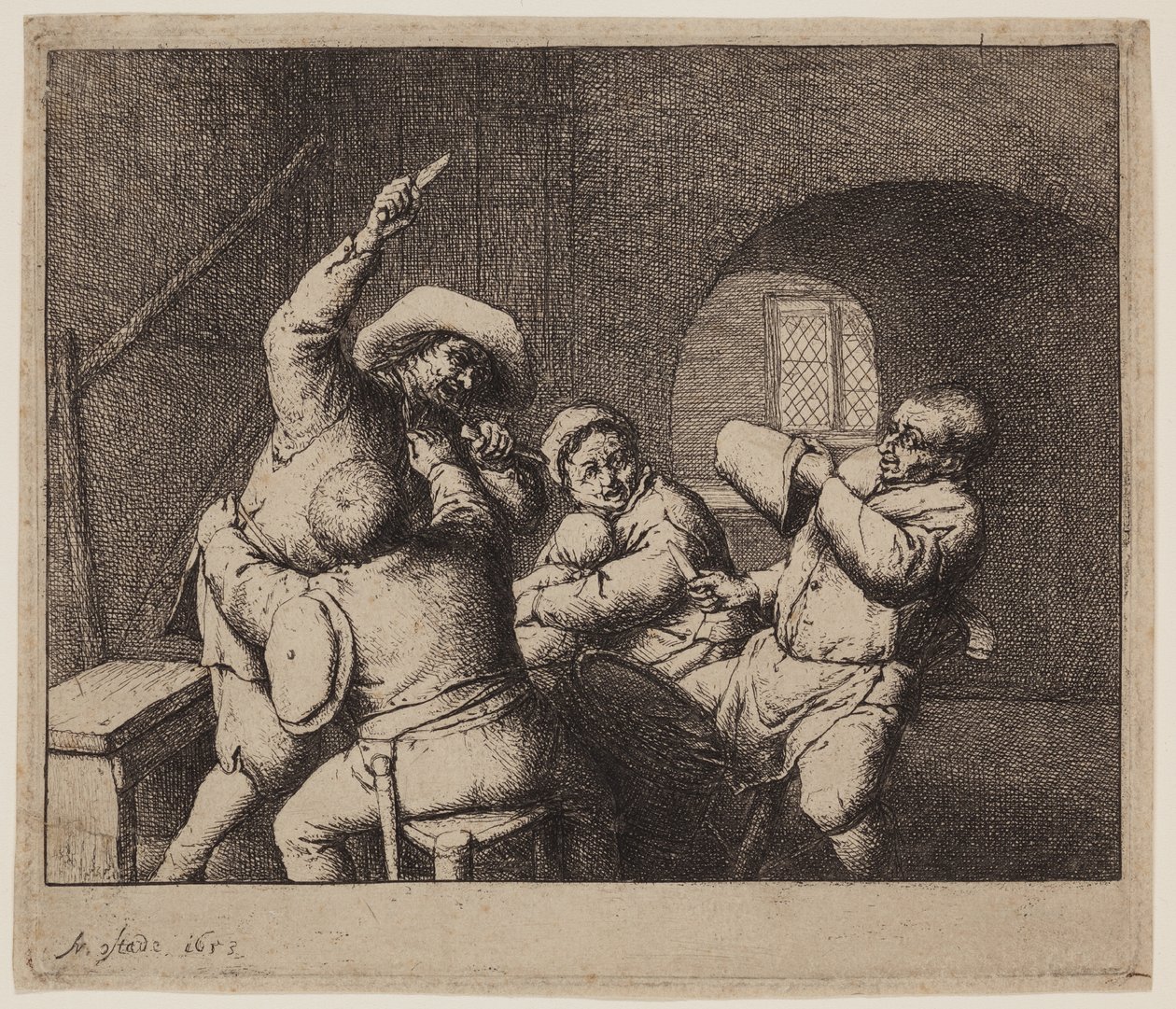 Késharc alkotó: Adriaen Jansz. van Ostade