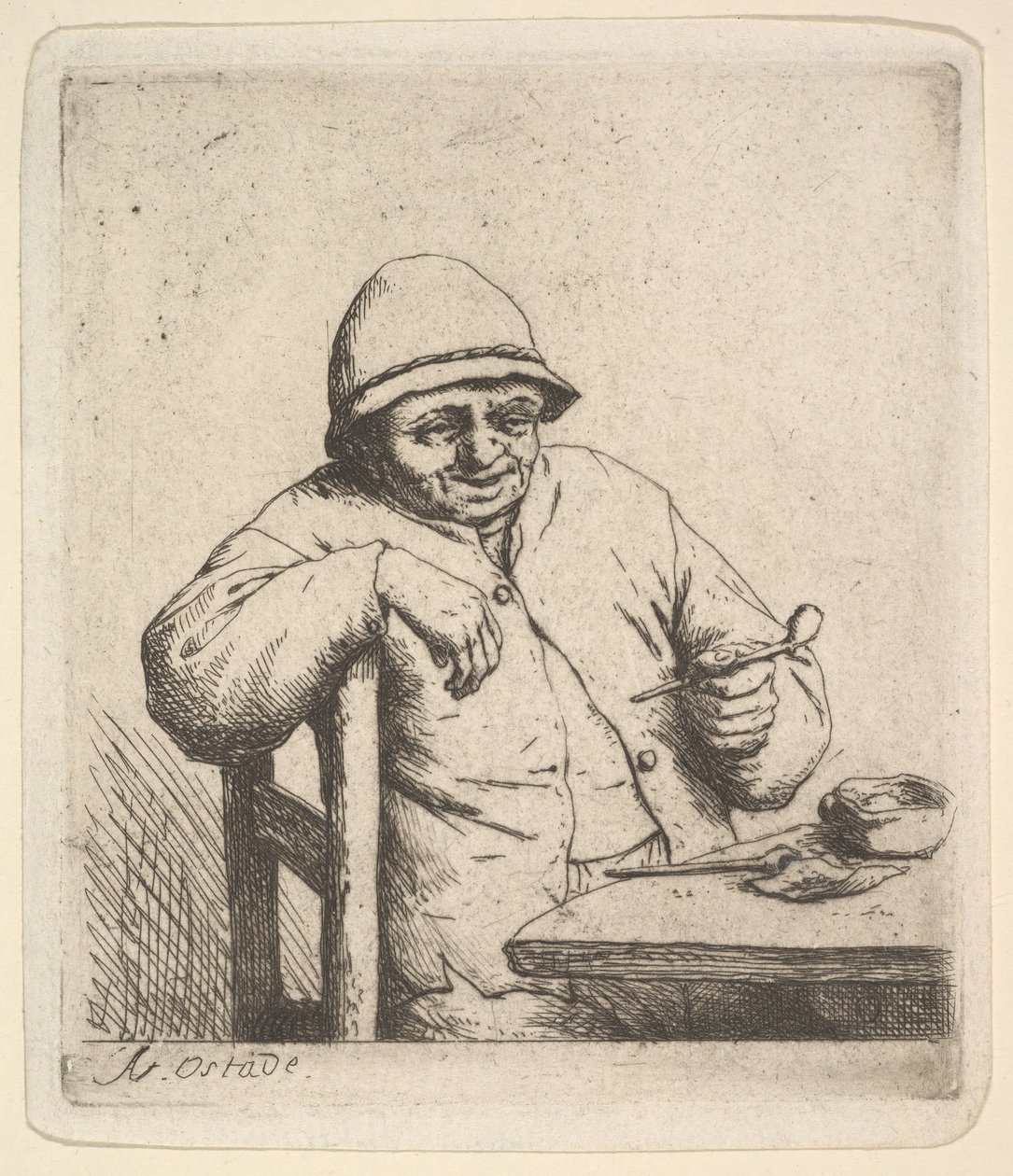 Pipás paraszt, 1640-80. alkotó: Adriaen Jansz. van Ostade