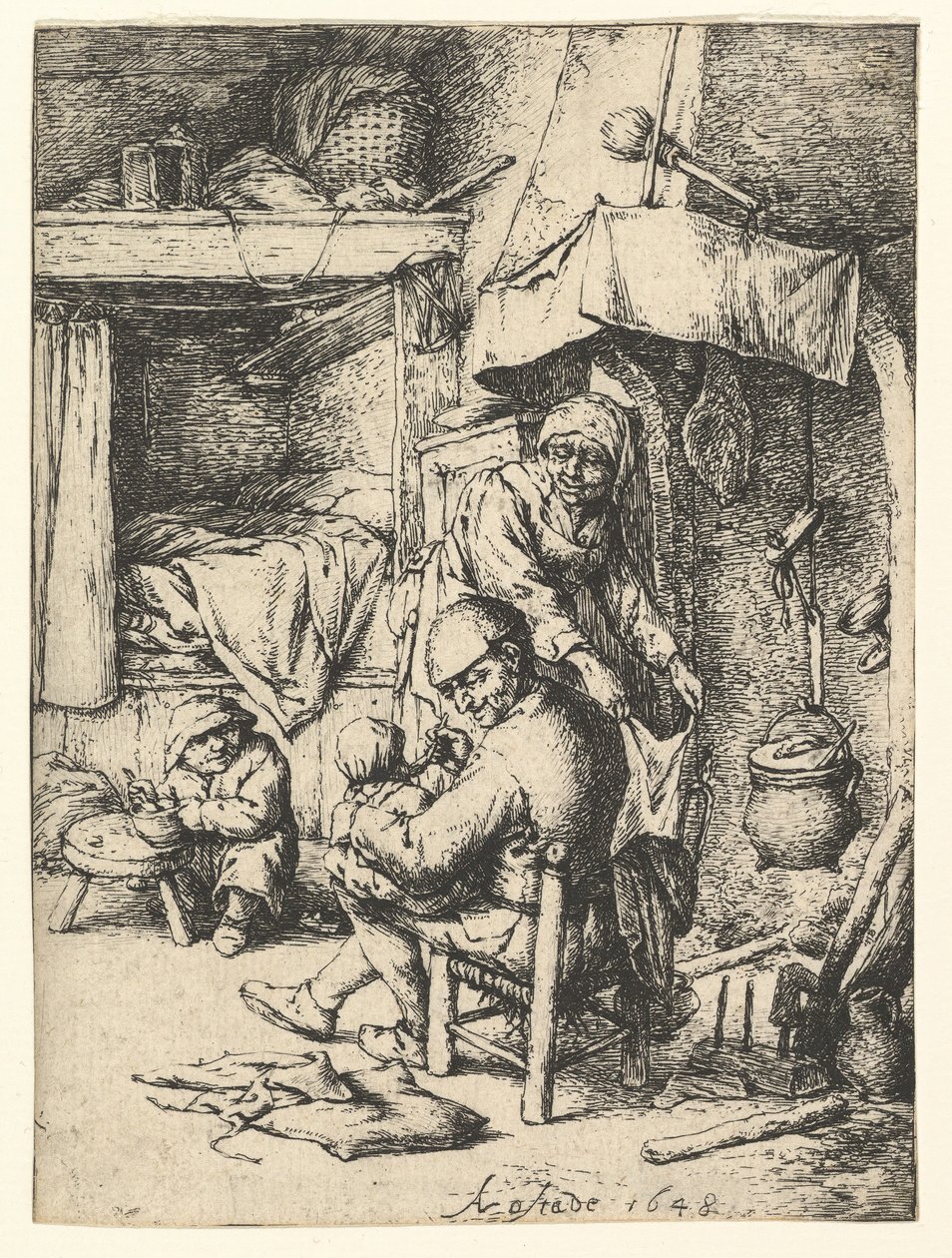A Pater családok, 1648. alkotó: Adriaen Jansz. van Ostade