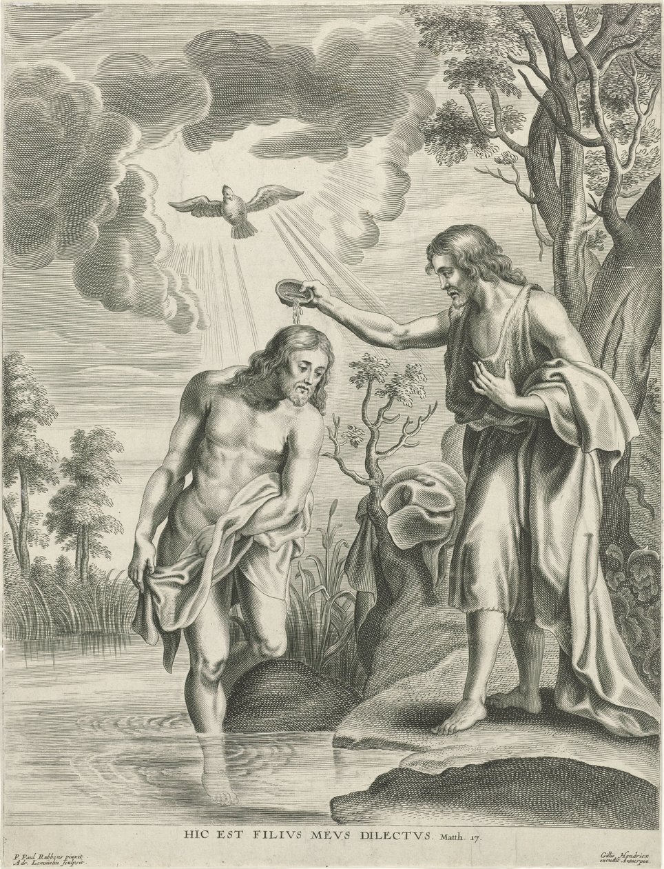 Krisztus keresztsége alkotó: Adriaen Lommelin