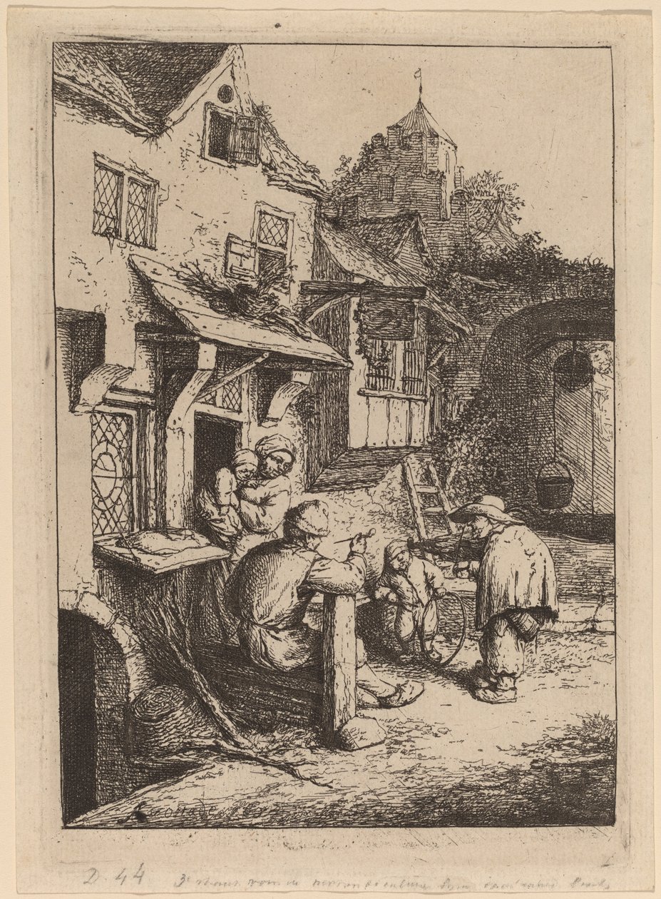 Púpos hegedűs alkotó: Adriaen van Ostade