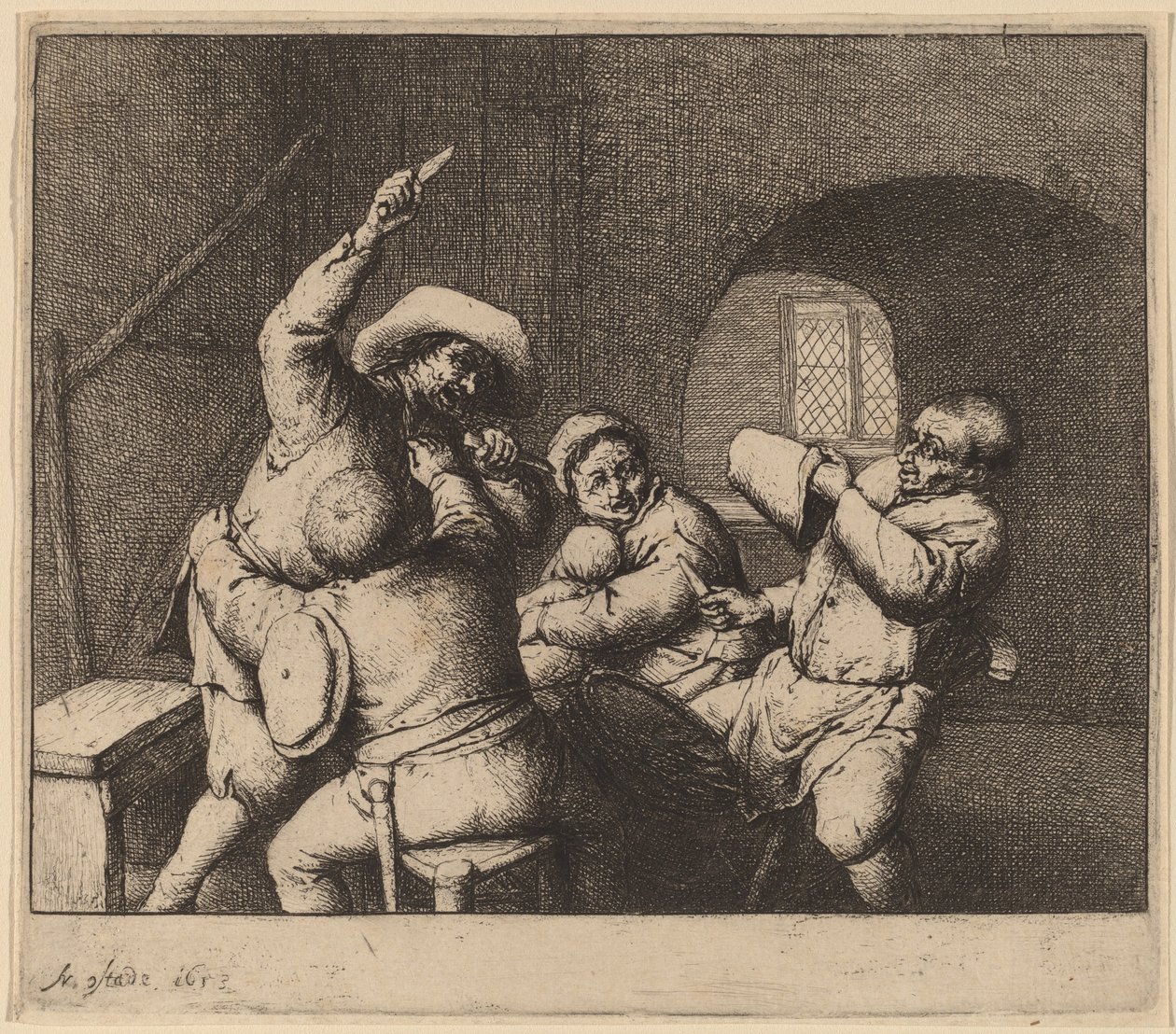 Parasztok viszálya alkotó: Adriaen van Ostade