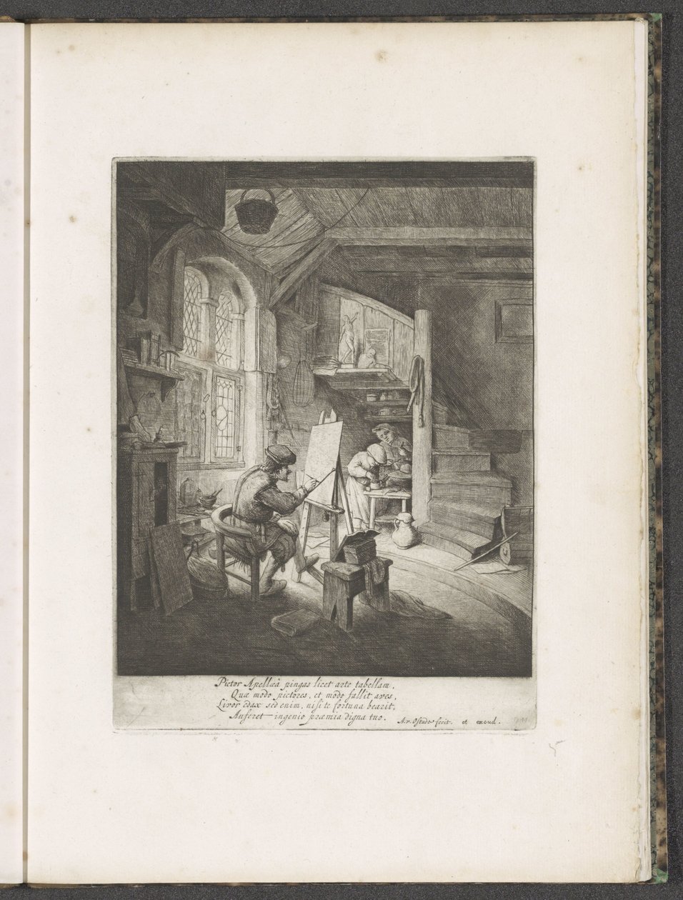 Festő a műtermében alkotó: Adriaen van Ostade