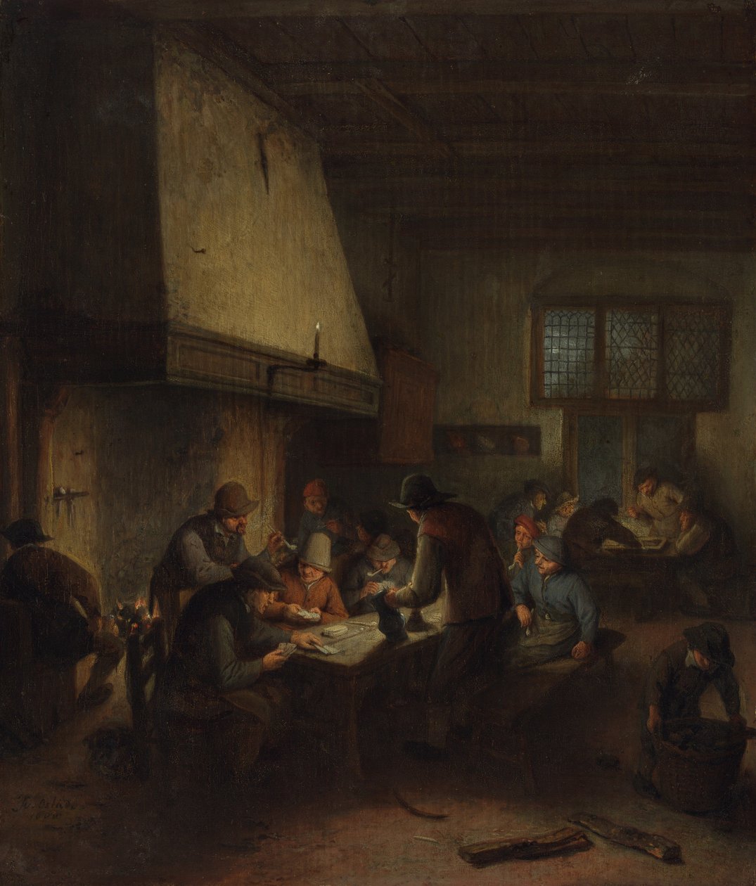 Taverna jelenet, 1660-as évek eleje. alkotó: Adriaen van Ostade