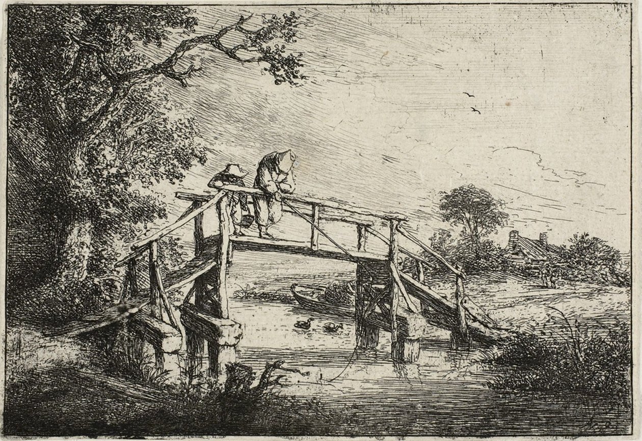 A Horgászok alkotó: Adriaen van Ostade
