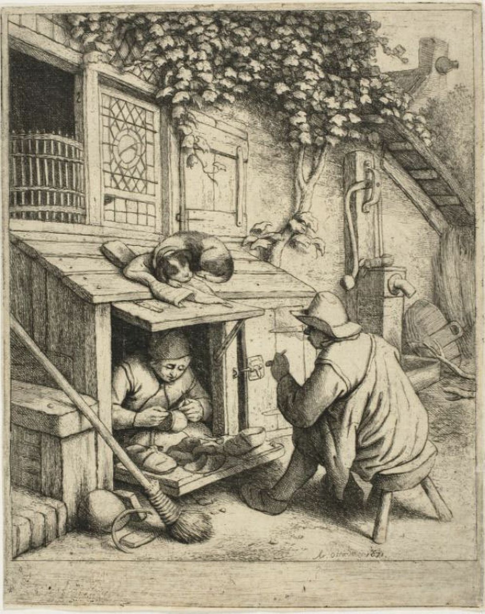 A Cobbler alkotó: Adriaen van Ostade