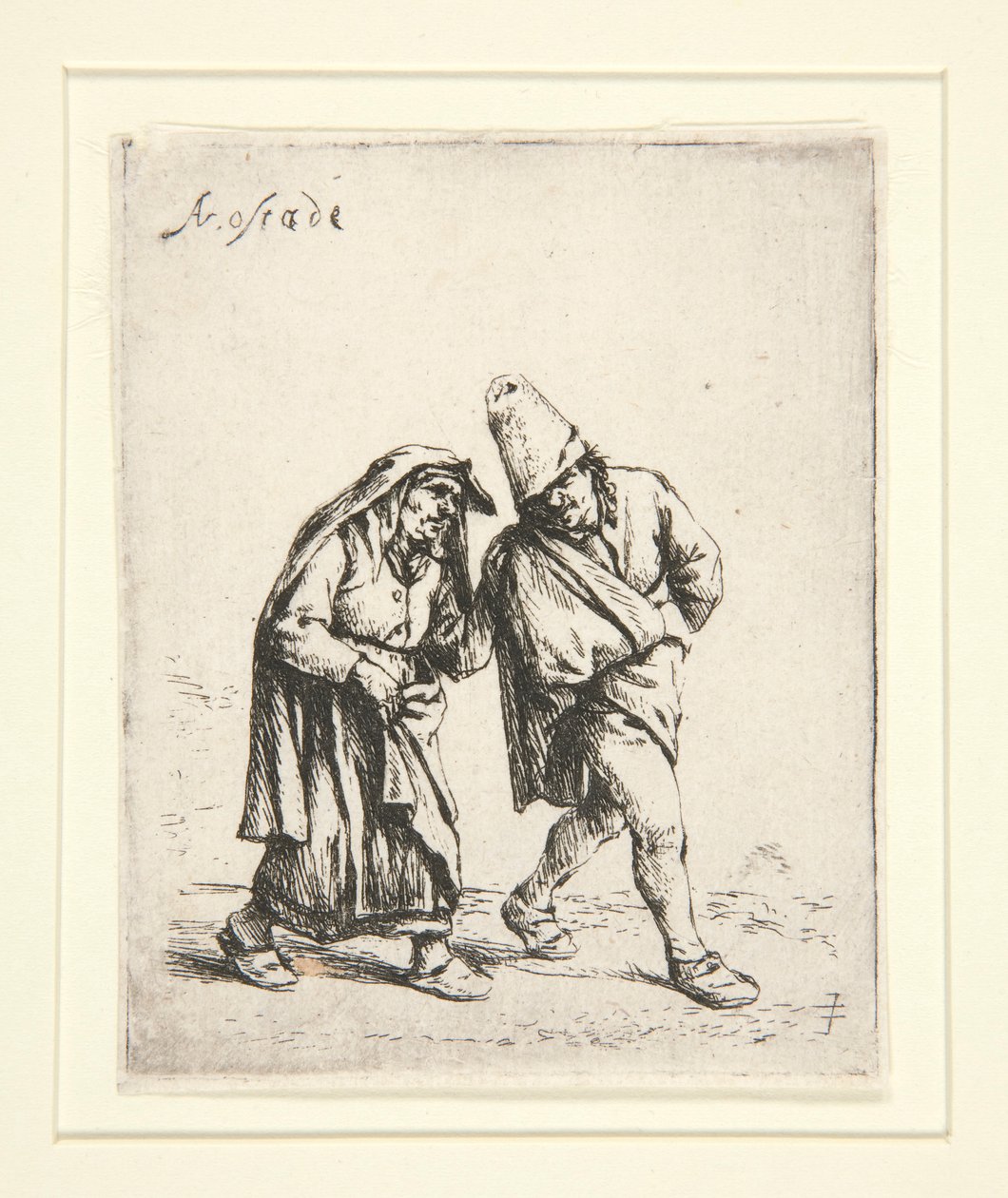 A pár séta alkotó: Adriaen van Ostade