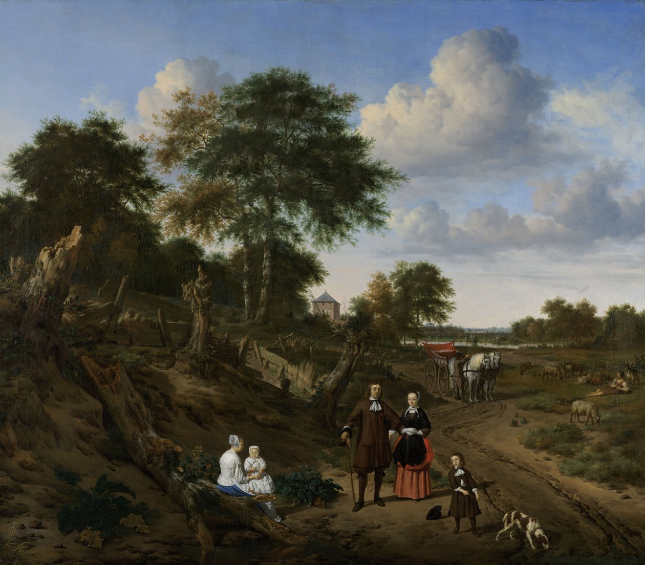 Pár a tájban, 1667 alkotó: Adriaen van de Velde