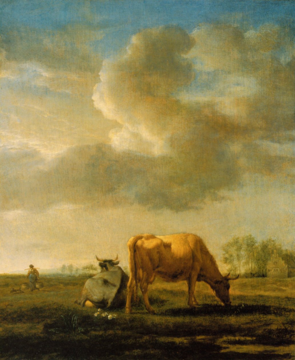 Tehenek a mezőn alkotó: Adriaen van de Velde