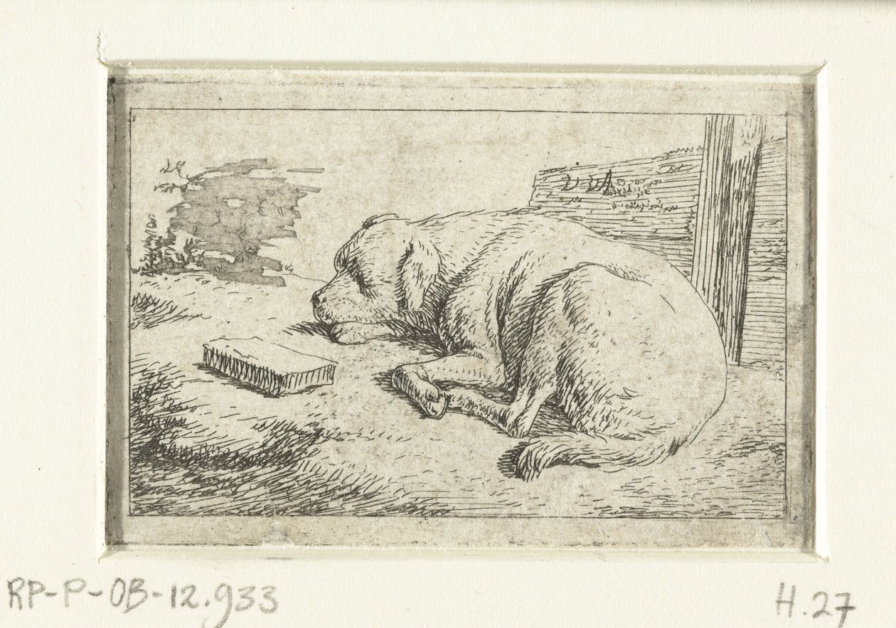 alvó kutya alkotó: Adriaen van de Velde
