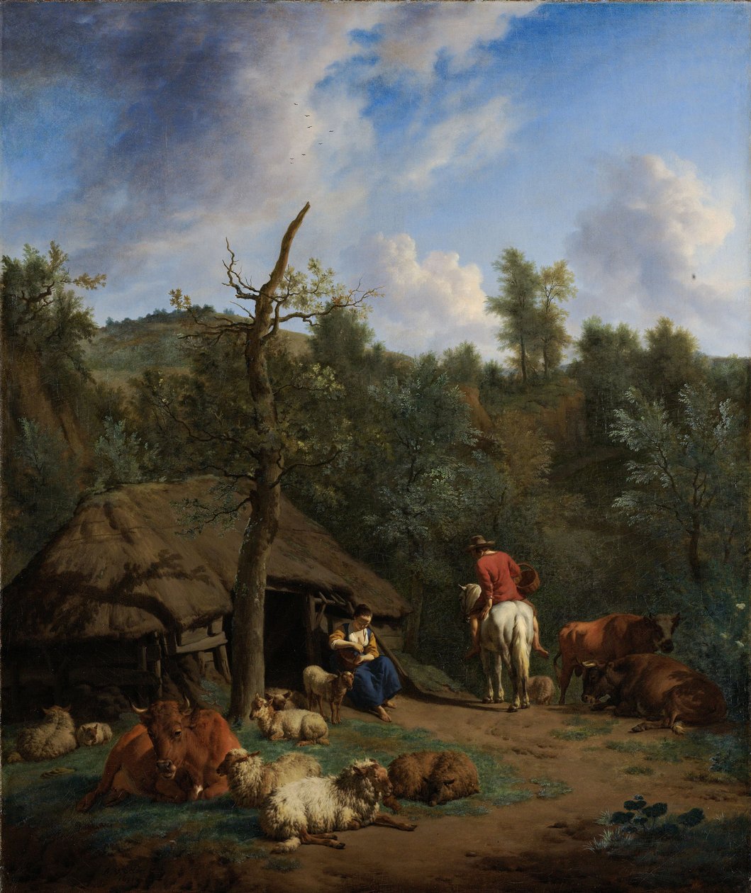 A kunyhó, 1671 alkotó: Adriaen van de Velde