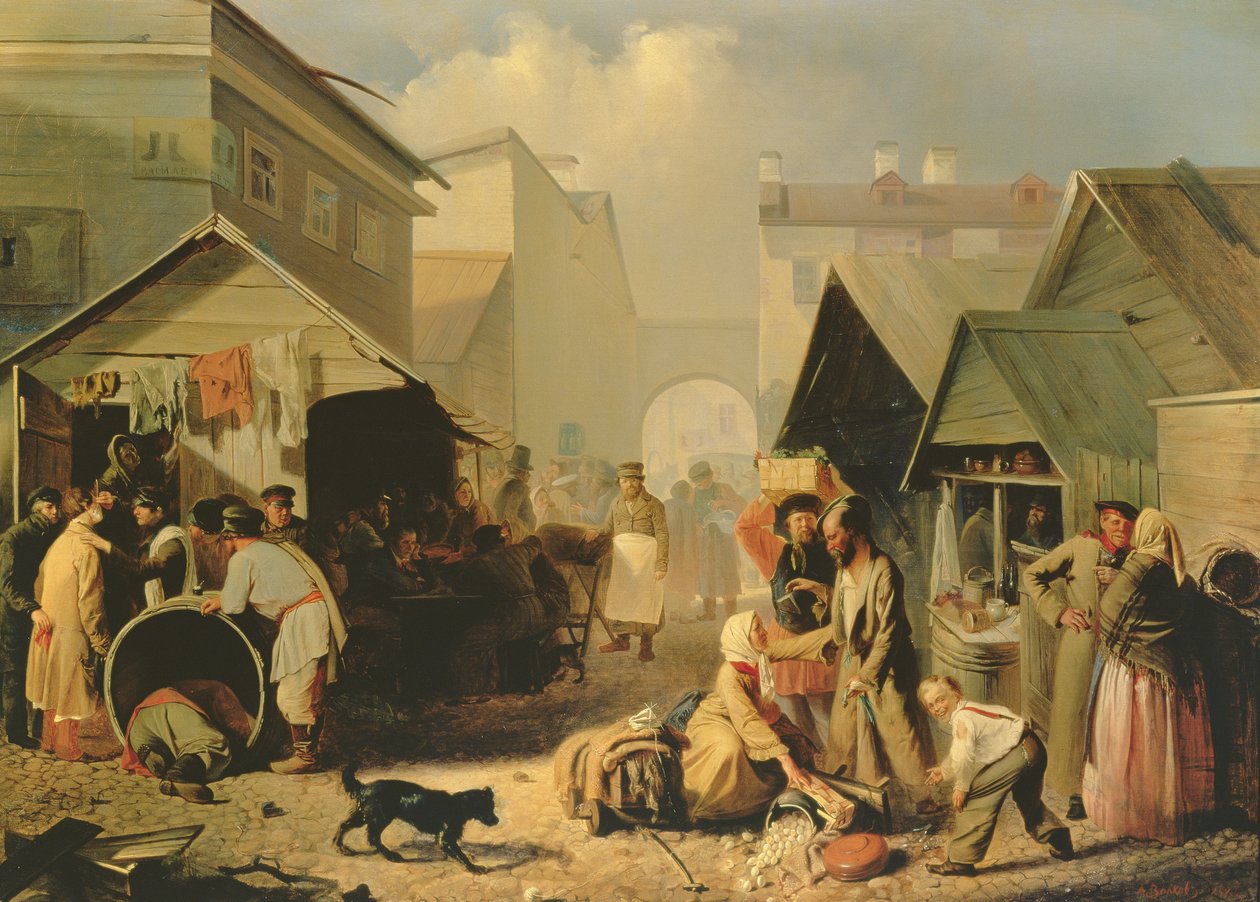 Üdítőbódé Szentpéterváron, 1858 alkotó: Adrian Markovich Volkov