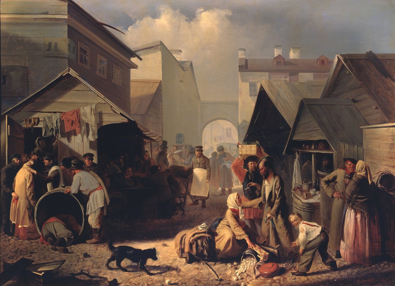 Üdítőbódé Szentpéterváron, 1858 alkotó: Adrian Markovich Volkov