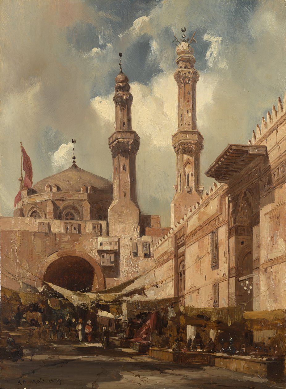 Egy kairói bazár, 1839. alkotó: Adrien Dauzats