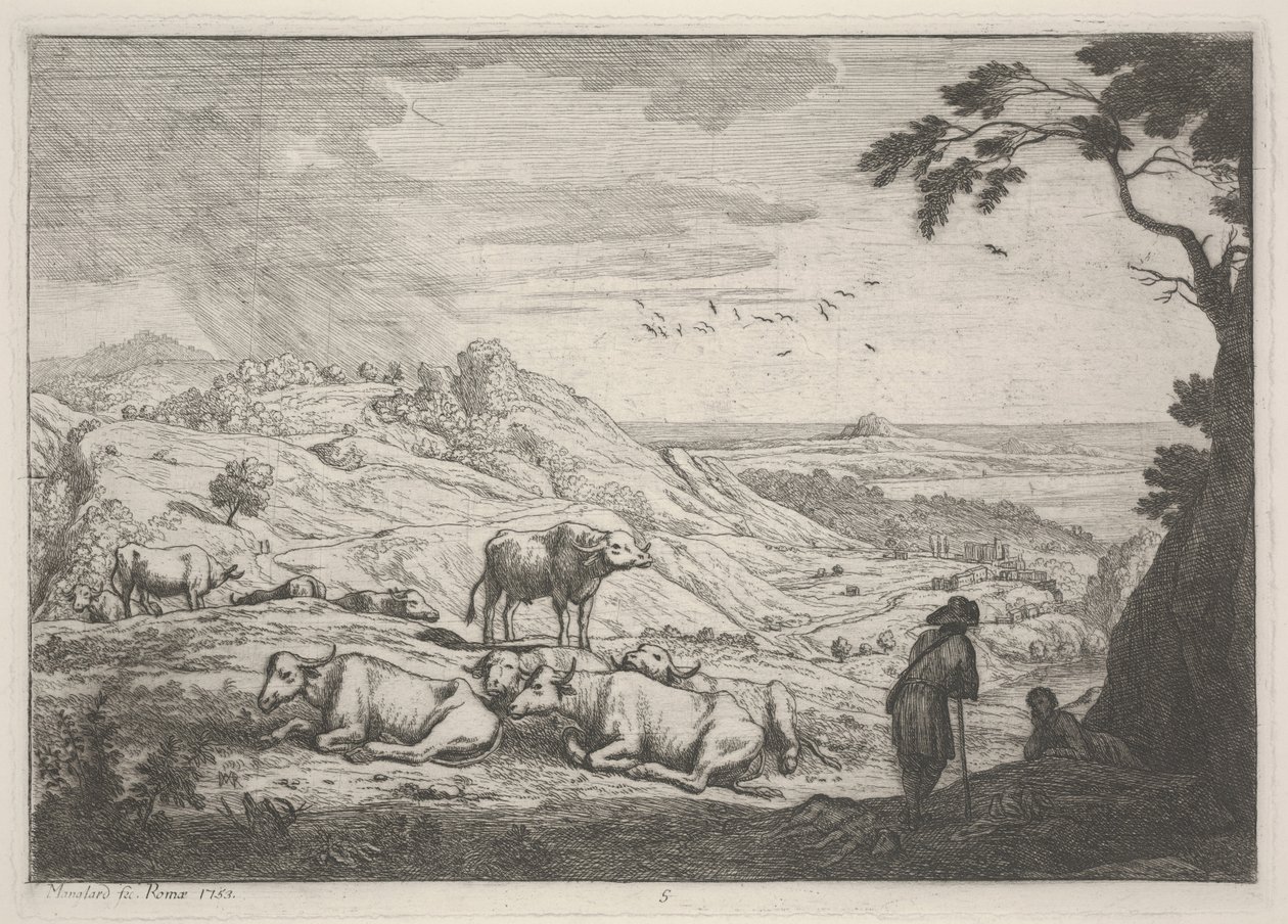 Táj tehenekkel alkotó: Adrien Manglard