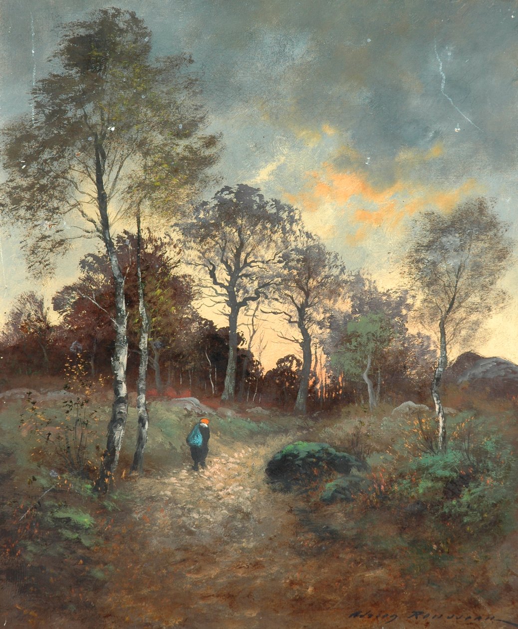 ábra Séta erdőben alkotó: Adrien Rousseau