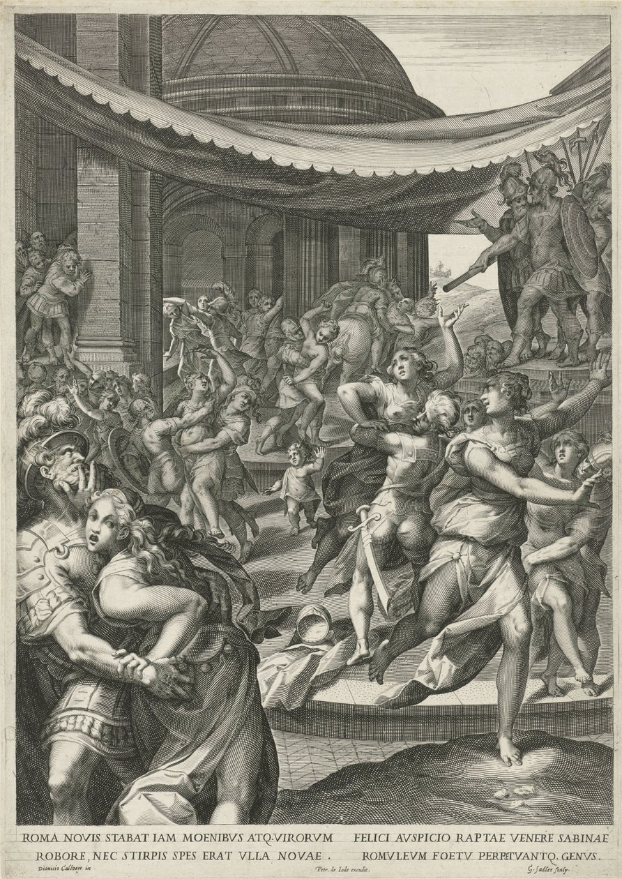 Sabine leányrablás alkotó: Egidius  Sadeler (II)