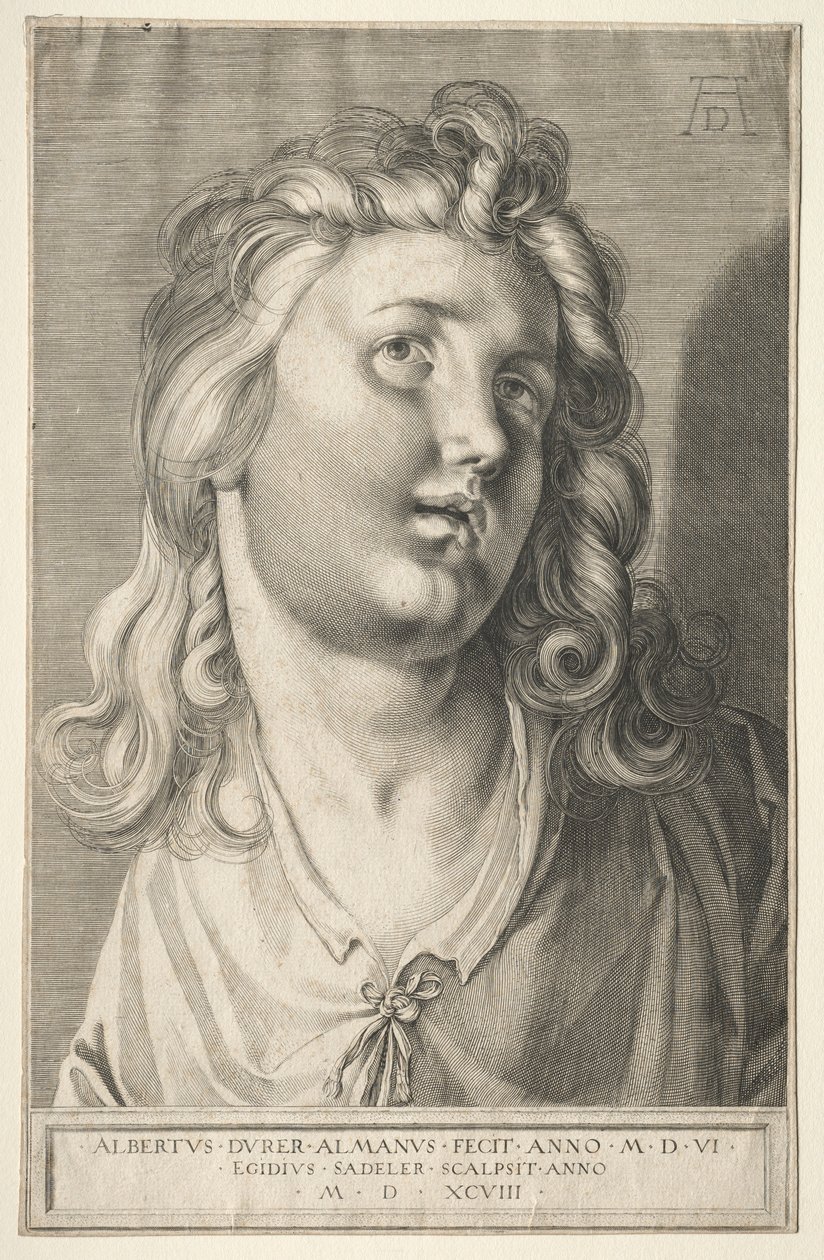 Női fej, 1598. alkotó: Aegidius Sadeler