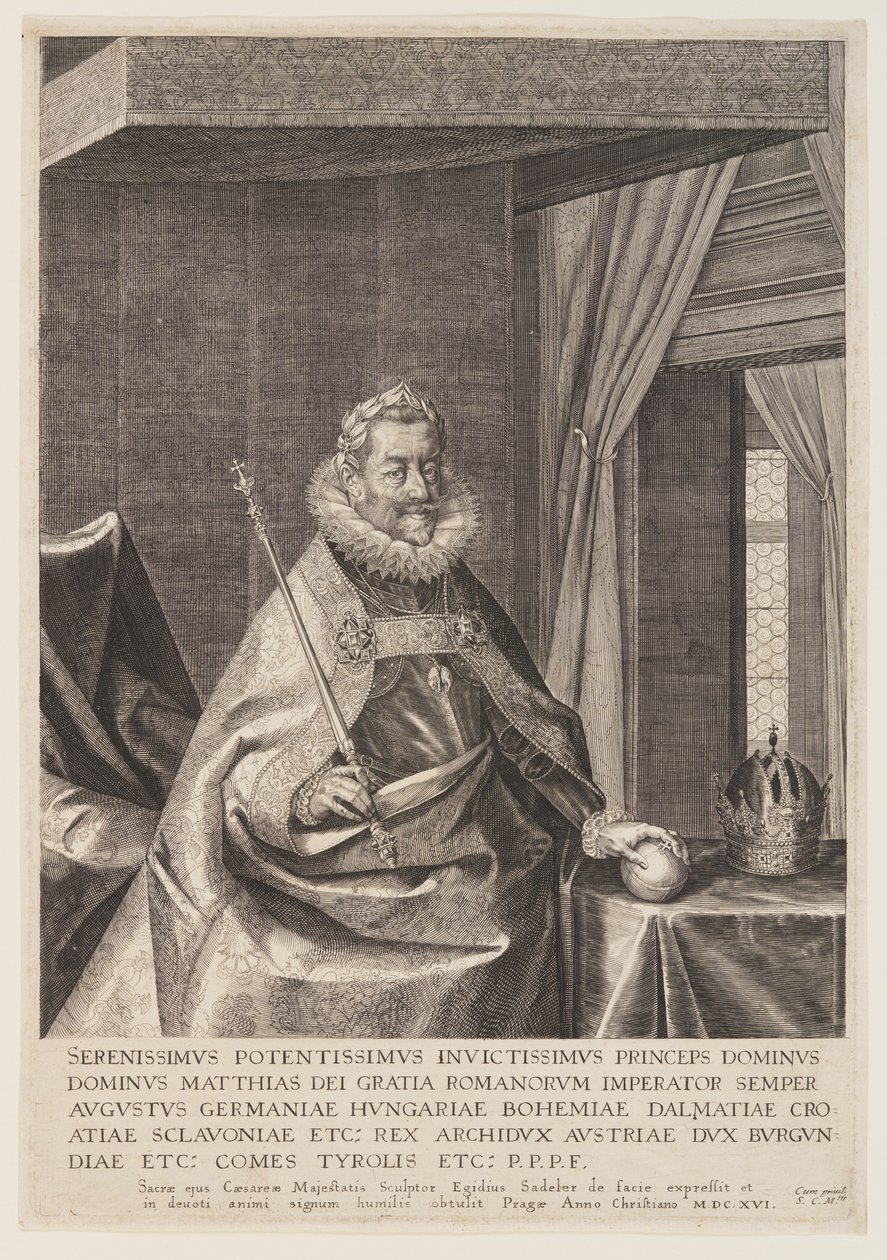 Mátyás császár alkotó: Aegidius Sadeler II