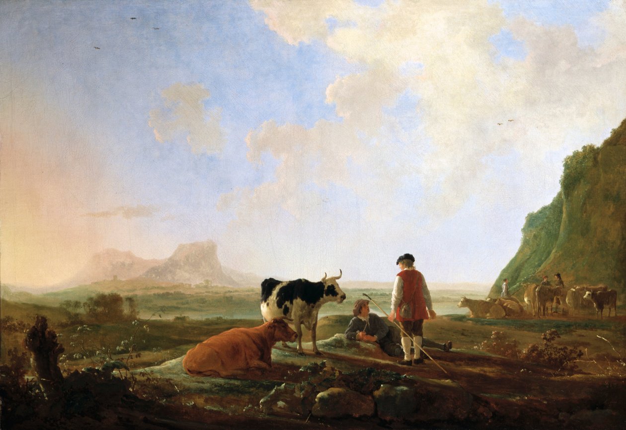 Pásztorok tehénnel alkotó: Aelbert Cuyp